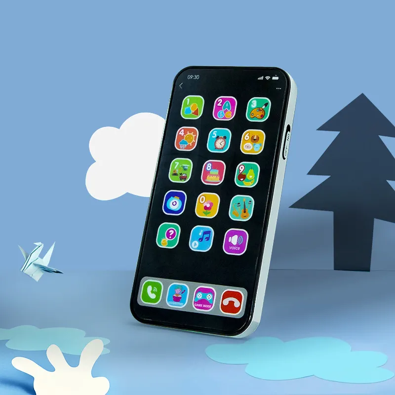 Многофункциональный обучающий мини-телефон с сенсорным экраном для раннего обучения со звуком и подсветкой