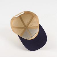 Gorra de béisbol snapback de gamuza con visera plana, corona alta, bordado 3D de dos tonos, logotipo personalizado, de buena calidad, al por mayor