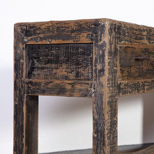 <span class=keywords><strong>Table</strong></span> <span class=keywords><strong>console</strong></span> vintage pour salon, en bois massif noir vieilli, style <span class=keywords><strong>shabby</strong></span> chic, avec 4 portes - Product Image 4