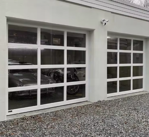 Porte de <span class=keywords><strong>garage</strong></span> sectionnelle moderne en verre, à vue complète, pliante, avec portillon piétonnier – <span class=keywords><strong>Prix</strong></span> - Product Image 5