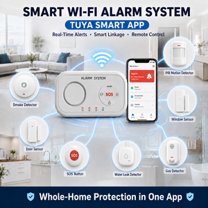 Sistema di Allarme Intelligente Tuya con SMS e Chiamata, Sicurezza Domestica Autonomizzata, Wi-Fi, Materiale ABS, Volume Regolabile, Raggio di Rilevamento 30-50m - Product Image 3