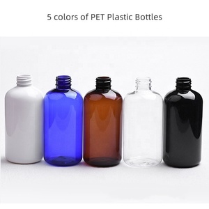 250ml 500ml 8oz 16oz Amber Boston Round Hand Wash Lotion Distributeur de shampooing Pompe à savon Bouteille en plastique avec pompe - Product Image 5