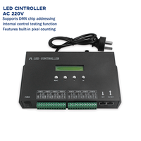 Prix d'usine bon marché H807SA 8 ports Artnet DMX SPI LED Pixel Controller permet le contrôleur de console DMX512 de carte SD