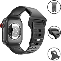 Bracelet en silicone pour Apple Watch 44 mm 40 mm 42 mm 45 mm 41 mm, bracelet de montre intelligente, bracelet IWatch Series Series 8 7 6 Ultra 49 mm