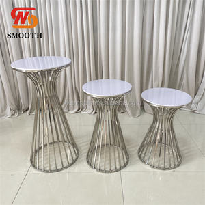 SMOOTH New Design Wedding Plinth Shiny Gold Stainless Steel Round <b>Cake</b> <b>Stand</b> Centerpiece Plinth Display - Product Image 3