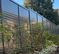 Panneaux de clôture horizontaux modernes en aluminium thermolaqué, brise-vue anti-rouille à lattes pour jardin avant, jardin arrière et piscine, kit DIY