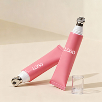Tube souple vide personnalisé de 15 ml pour brillant à lèvres avec applicateur à pointe métallique, emballage cosmétique vide en plastique pour baume à lèvres