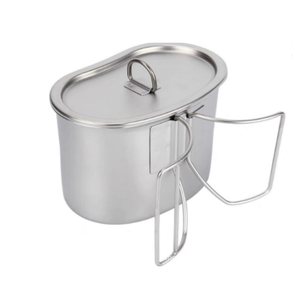 DFM1107  Tasse de cantine en acier inoxydable 0,7 L avec couvercle pour cuisson et chauffage en extérieur, pot chauffe-plats - Product Image 3