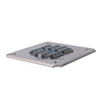 MU UPC 36 Positions Gabarit de polissage de fibres optiques à pression sur quatre coins en acier inoxydable S136 pour connecteurs