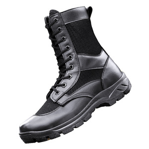 Men Mesh Zipper Work Boots <b>Round</b> Toe Low Heel Breathable Outdoor Hiking Shoes Security Guard Shoes - Product Image 5