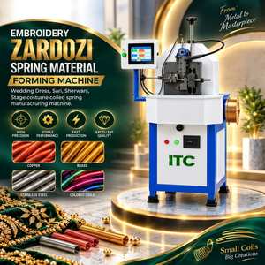 Machine de formage de matériaux Zardozi à haute précision, bobinage automatique, marque ITC, pour robes de mariée, saris, sherwanis et costumes de scène - Product Image 1