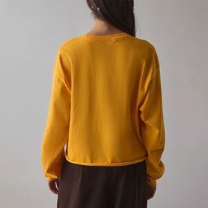 Camiseta extragrande de manga larga personalizada para mujer con bordado, ajuste holgado ecológico para el verano - Product Image 3