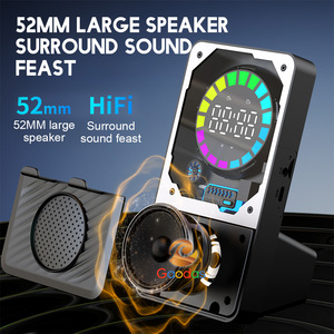 Factory New Design Cool Mecha Style Power Bank <b>LED</b> RGB Light 5W <b>Speaker</b> With Clock Function - Product Image 3