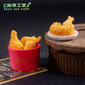 Micro-paysage Weij, simulation réaliste de nourriture et de jeu, pattes de poulet, ailes, fleurs de riz, bricolage décoratif - Product Image 5