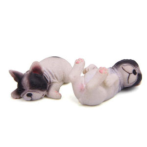 Statue de bouledogue français en résine, Figurine de chien <span class=keywords><strong>Miniature</strong></span>, pour le bureau ou la voiture - Product Image 4