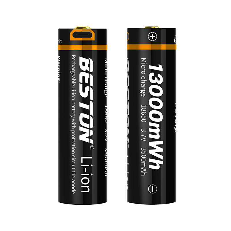 18650 3500mah Beston Button Top 3.7V 18650 Lithium Battery 3500mAh 0.7A USB Battery 13000mWh