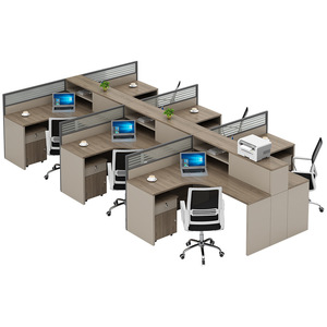 Postazione di Lavoro Modulare a L per Ufficio, Scrivania Espandibile con Armadietto per Personale di <span class=keywords><strong>Call</strong></span> Center - Product Image 4