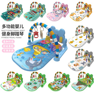 Gimnasio de actividades para bebés, juguete musical, piano, 74x67x40cm, diseño de dibujos animados para bebés de 0 a 3 años, tapete de juego para educación temprana - Product Image 5