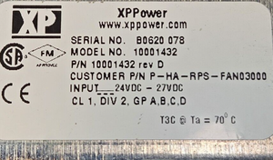 P-ha-rps-fan03000監視冷却システムファン24-27v-dc Loc4d1 Plc,1個新品オリジナル - Product Image 2