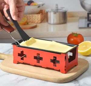 Portable Mini Acier Inoxydable Fromage Fondre Pan Pliable Poignée Plateau À Fromage <span class=keywords><strong>Suisse</strong></span> pour La Cuisson À La Maison Four À Fromage - Product Image 4