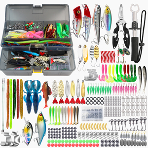 Set di 410 Esche da <span class=keywords><strong>Pesca</strong></span>, Kit di Esche Morbide, Minnow, Esche Dure, Set di Jig in Metallo, Accessori per <span class=keywords><strong>Pesca</strong></span> in <span class=keywords><strong>Mare</strong></span>, Esche <span class=keywords><strong>Artificiali</strong></span> Wobblers - Product Image 1