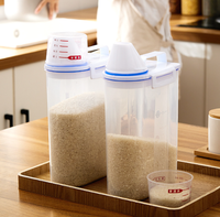 Organisateur de cuisine de haute qualité, distributeur, récipient de stockage alimentaire transparent en PP, 2 lb/2,5 L, boîte de stockage pour aliments pour animaux de compagnie, boîte de stockage hermétique