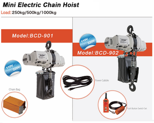 Mini cabrestante eléctrico monofásico, elevador de cadena - Product Image 5
