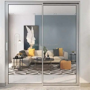 Puertas corredizas de alta calidad personalizadas con vidrio templado doble y puertas corredizas de aluminio con rotura térmica que ahorran energía a la venta - Product Image 3