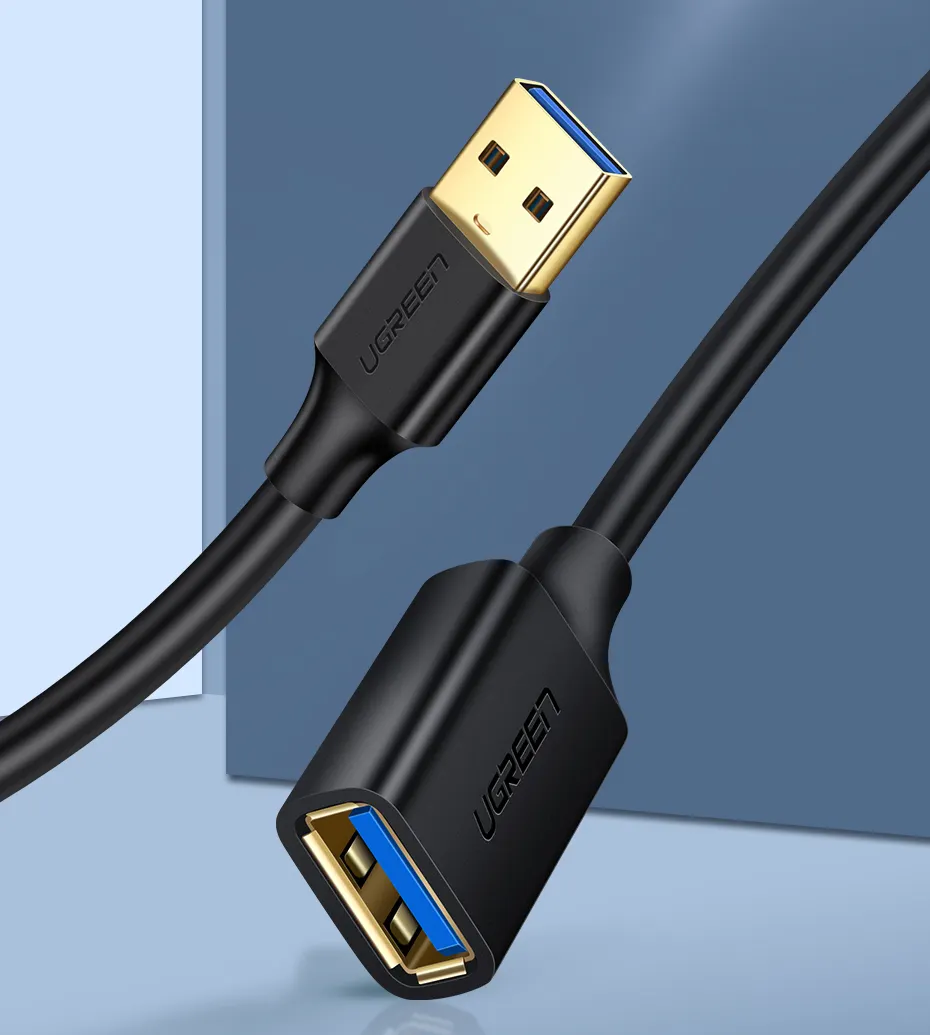 Zhborugreen — câble d'extension USB 3.0 vert, pour PC portable intelligent, TV, Xbox