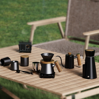 DHPO Coffret cadeau pour cafetière en céramique de luxe comprenant un broyeur manuel et une bouilloire avec des ballons-Accessoire de nouveauté