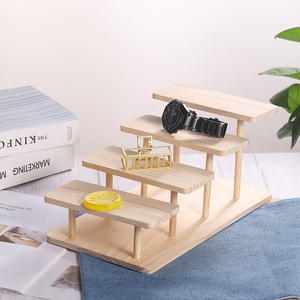 Cadre de présentation en bois pour lunettes, support de rangement en pin créatif pour bureau, support de rangement multicouche en bois massif - Product Image 5