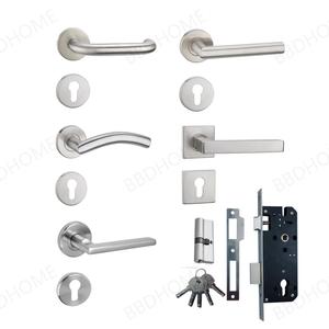BBdhome Chất Lượng Cao SS <span class=keywords><strong>Key</strong></span> Phòng Tắm escutcheon Thép Không Gỉ Đòn <span class=keywords><strong>B</strong></span>ẩy Khóa Cơ Khí Cửa Xử Lý - Product Image 2