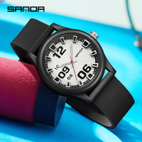 Reloj de Cuarzo SANDA 3252, Popular y Moderno para Estudiantes, Simple, Resistente al Agua, con Correa de Silicona, Luminoso, para Niños