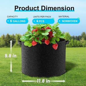 Sacs de <span class=keywords><strong>plantation</strong></span> en tissu non tissé pour la culture de légumes, fleurs, arbres, sacs de <span class=keywords><strong>plantation</strong></span> de pommes de terre, sacs de culture pour <span class=keywords><strong>balcon</strong></span>, sacs de <span class=keywords><strong>plantation</strong></span> pour plantes vertes - Product Image 2