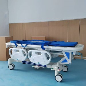Tatsuichi Emergency <b>Trolley</b> Flatbed With Adjustable Height And Guardrails For Hospital Use - Product Image 3