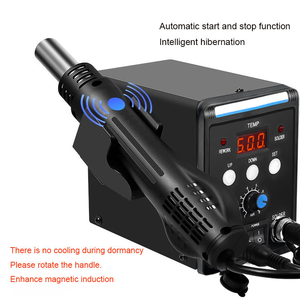 NEOBRISKEN Affichage numérique 2-en-1 <span class=keywords><strong>Fer</strong></span> à <span class=keywords><strong>souder</strong></span> 700W Station de pistolet à air chaud 100-500 Contrôle de la température Type de pointe de couteau pour - Product Image 3