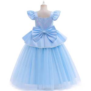Nouvelle robe en tulle bouffante avec petites manches volantées pour filles, costume de princesse pour Halloween, cosplay, fête - Product Image 3
