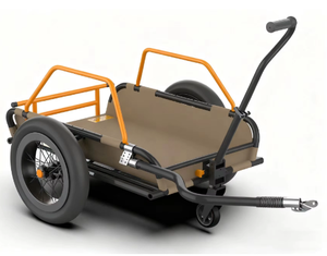<span class=keywords><strong>Remorque</strong></span> de vélo robuste 3-en-1, pliable, avec roulettes amovibles, double amortisseurs, roues à dégagement rapide de 16 pouces - Product Image 1