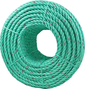 Corda trappola per aragosta In plastica ad alta resistenza a 3 fili In policarbonato per granchio con colore verde per dimensioni del settore marino 13MM