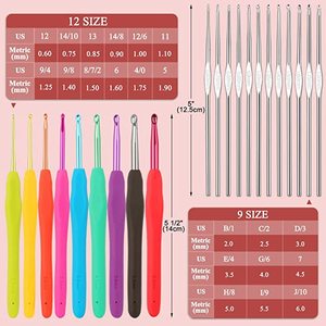Venta caliente 62 piezas <span class=keywords><strong>crochet</strong></span> set DIY novato <span class=keywords><strong>crochet</strong></span> material completo paquete portátil herramientas de tejer - Product Image 2