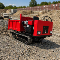 Mini-dumper diesel 2 tonnes sur chenilles, mini-transporteur pour travaux agricoles boueux avec certification CE