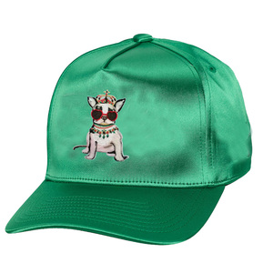Cappello da Baseball imbottito in raso di alta qualità con rivestimento in seta con Logo tessuto personalizzato di fabbrica all'ingrosso - Product Image 2