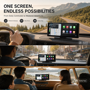 แท็บเล็ต Smart CarPlay สำหรับรถยนต์ ขนาด 10.26 นิ้ว หน้าจอสัมผัสแบบเคลือบเต็มแผ่น รองรับ Wireless <span class=keywords><strong>Apple</strong></span> CarPlay และ Android Auto พร้อมระบบนำทางแบบแฮนด์ฟรี - Product Image 4