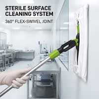 SUOREC Chiffon en microfibre réutilisable à absorption élevée, sans peluches, ESD Classe 100/1000, serpillière à tête plate pour l'industrie électronique