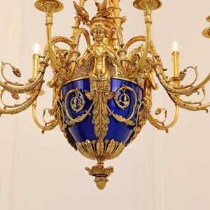 European <strong>Copper</strong> Hanging <strong>Lights</strong> Classical Luxury Brass Vintage Chandelier - Product Image 4