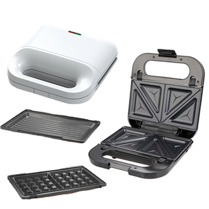 <span class=keywords><strong>Sandwichera</strong></span> Antiadherente de 2 Rebanadas para Uso Doméstico, con Placa para Gofres Opcional, 750W, Doble Cara, con Soporte para Hornear - Product Image 6