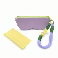 Étui de rangement portable pour lunettes, très vendu, avec silicone coloré pour les voyages