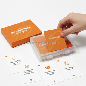 Impresión personalizada de lujo dos juegos amigo conversación pareja familia bebida Juego de cartas guía instrucciones con caja de plástico y funda - Product Image 3