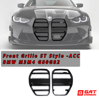 Untuk BMW M3 M4 G80 G82 G83 2021+ Grille Depan Serat Karbon Kering Model ST Dengan ACC Paket Body Kit Mobil
