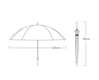 Parapluie de golf professionnel long et droit pour hommes, avec logo personnalisé OEM, 8 baleines, ouverture automatique, manche en bois massif, 220T, imperméable et coupe-vent